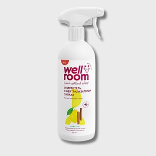 Очиститель с нейтрализатором запаха против кошачьих меток Wellroom, Цитрус и корица, 500 мл